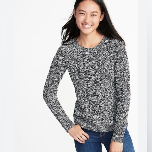 Classic Elegance: Black and Grey Knit Sweater by Touch (Size:  Medium) - Picture 1 of 4